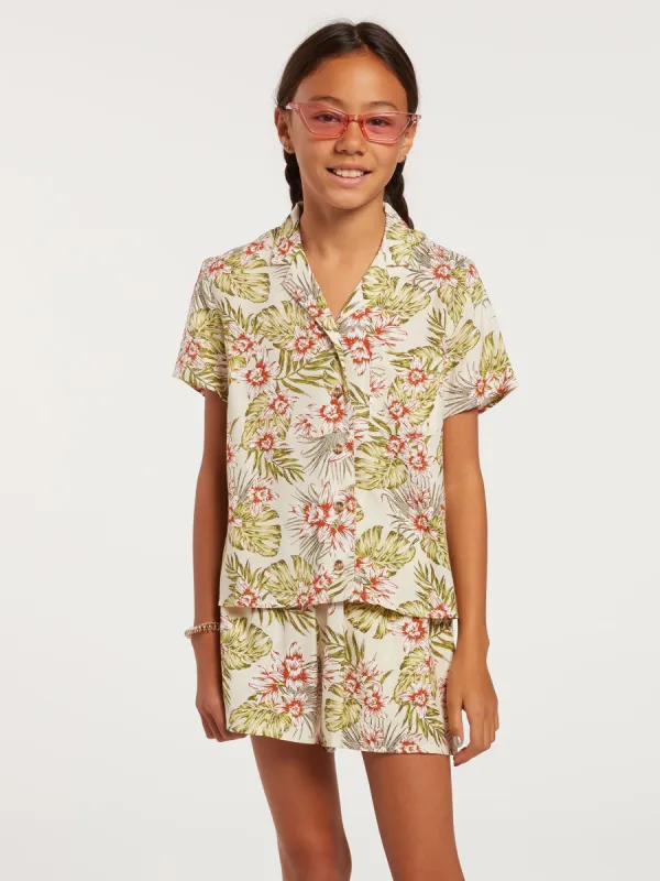 Big Girls Not Real Shore Short Sleeve Top - Green Tea sold by Volcom