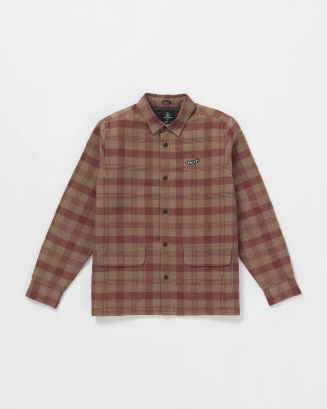Stradostone Lined Long Sleeve Shirt - Teak sold by Volcom
