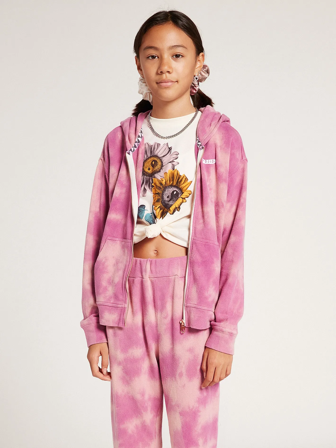 Big Girls Lived In Lounge Zip Fleece - Faded Mauve sold by Volcom product image thumbnail 3