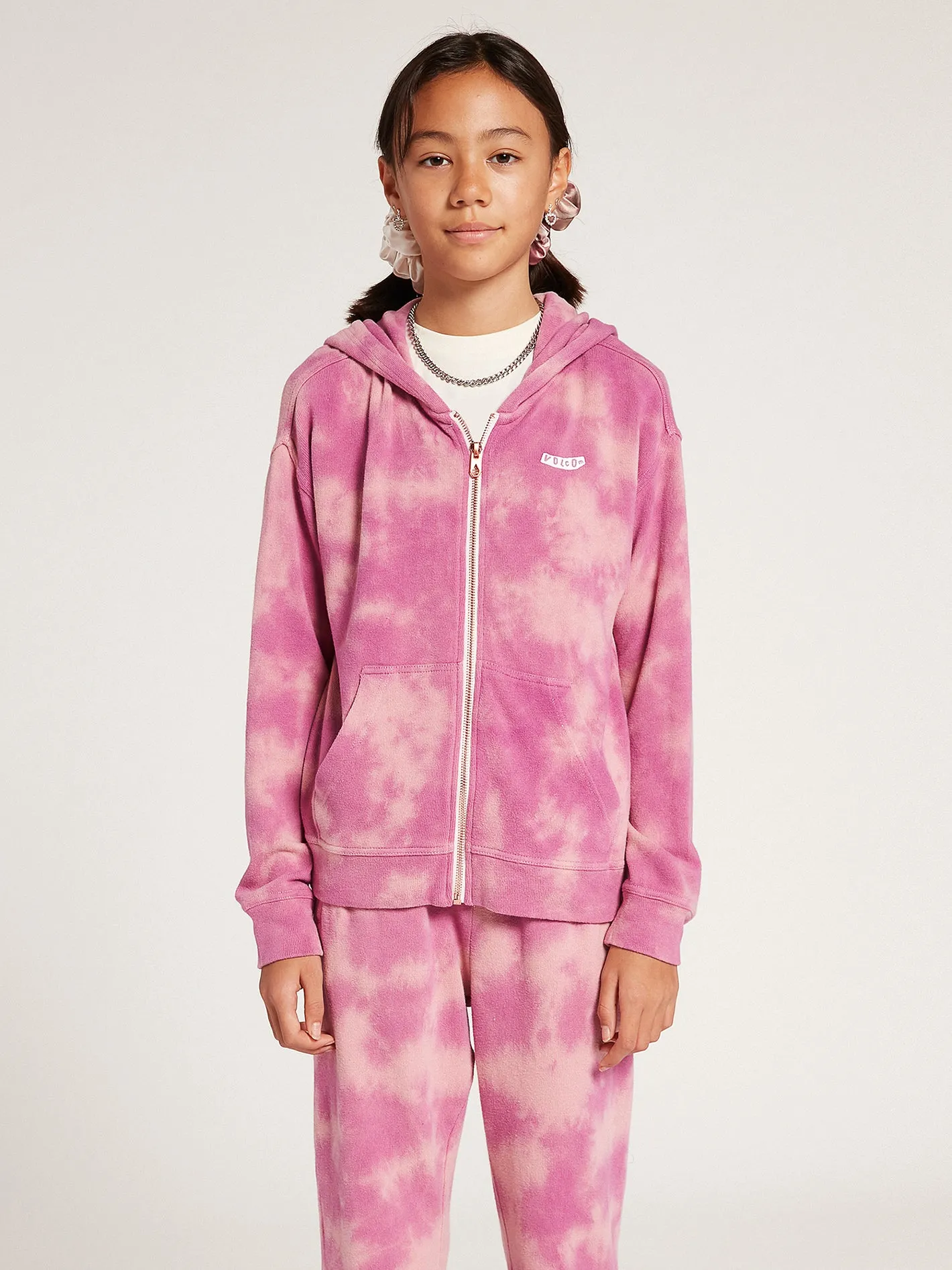Big Girls Lived In Lounge Zip Fleece - Faded Mauve sold by Volcom