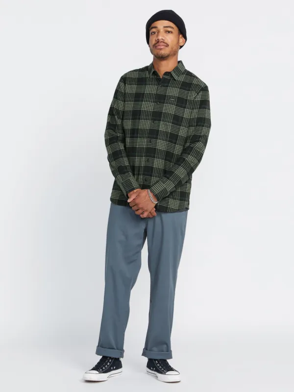 Caden Plaid Long Sleeve Flannel - Black sold by Volcom