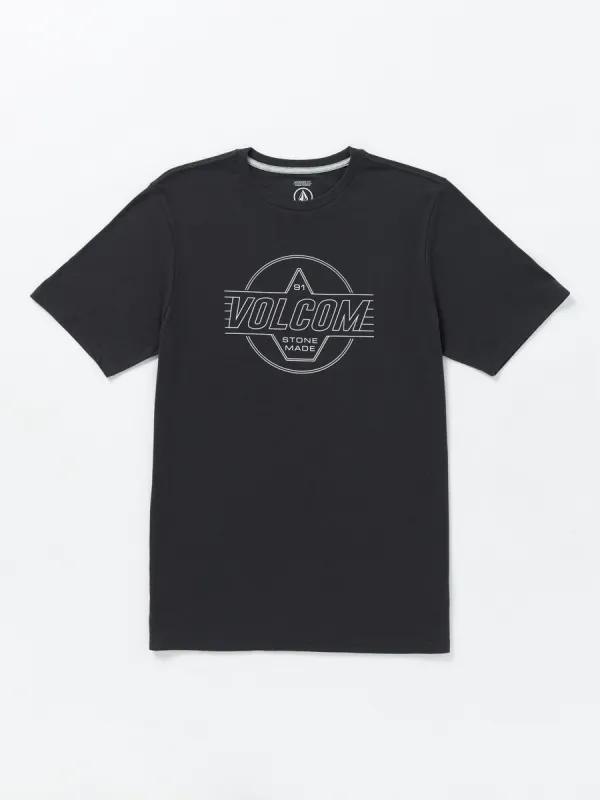 Stone Liner Short Sleeve Tee - Washed Black Heather sold by Volcom