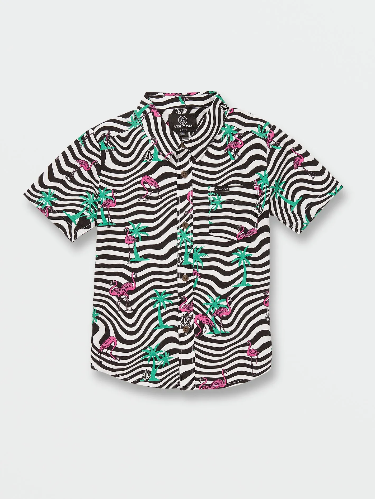 Little Boys Flamingbros Short Sleeve Shirt - White sold by Volcom product image thumbnail 3
