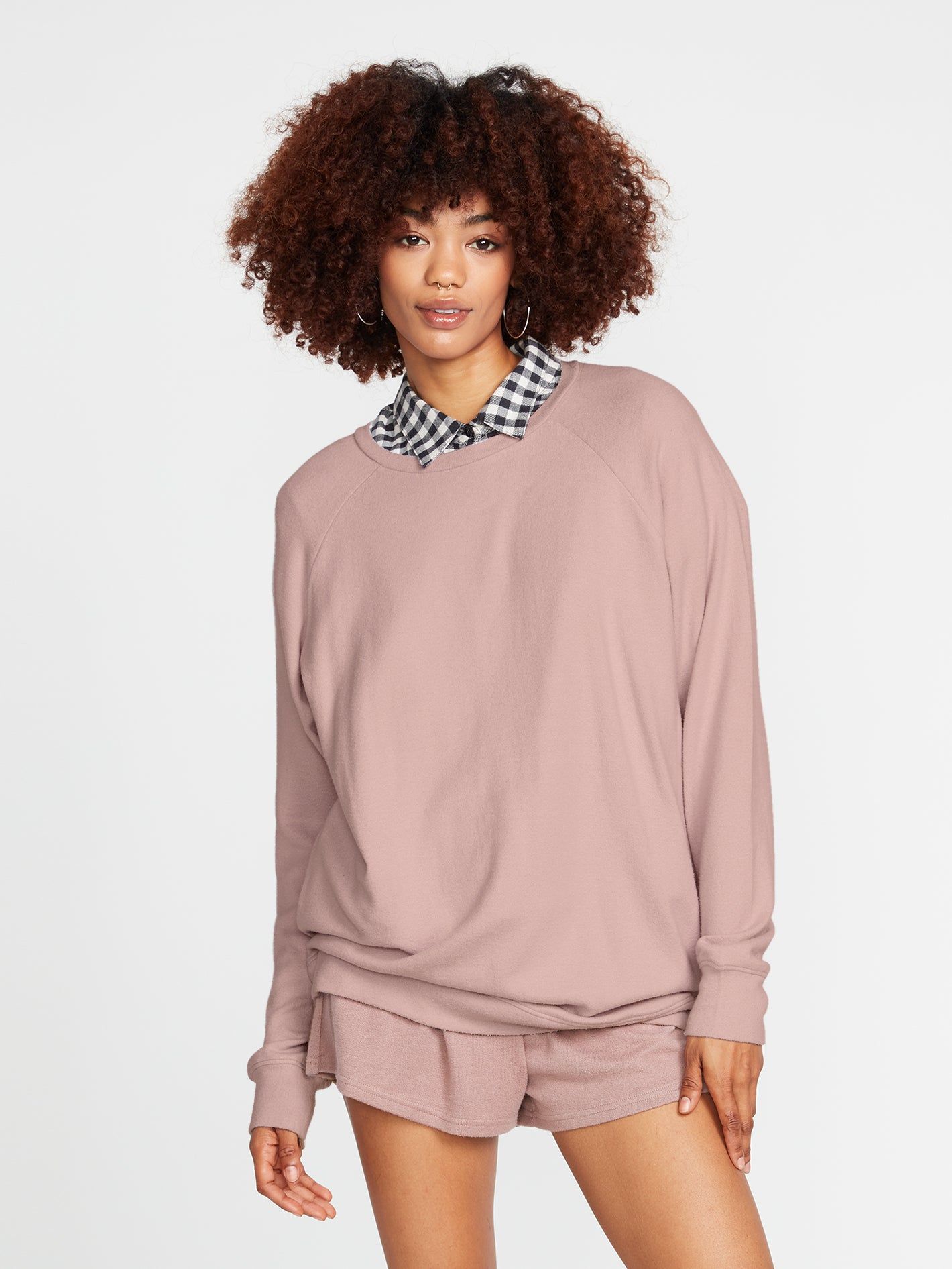 Lived In Lounge Fleece Sweatshirt - Raisin sold by Volcom product image thumbnail 3