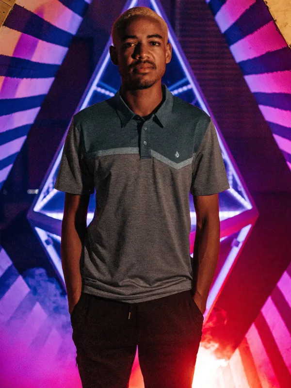 Hazard Break Short Sleeve Polo - Storm Cloud sold by Volcom