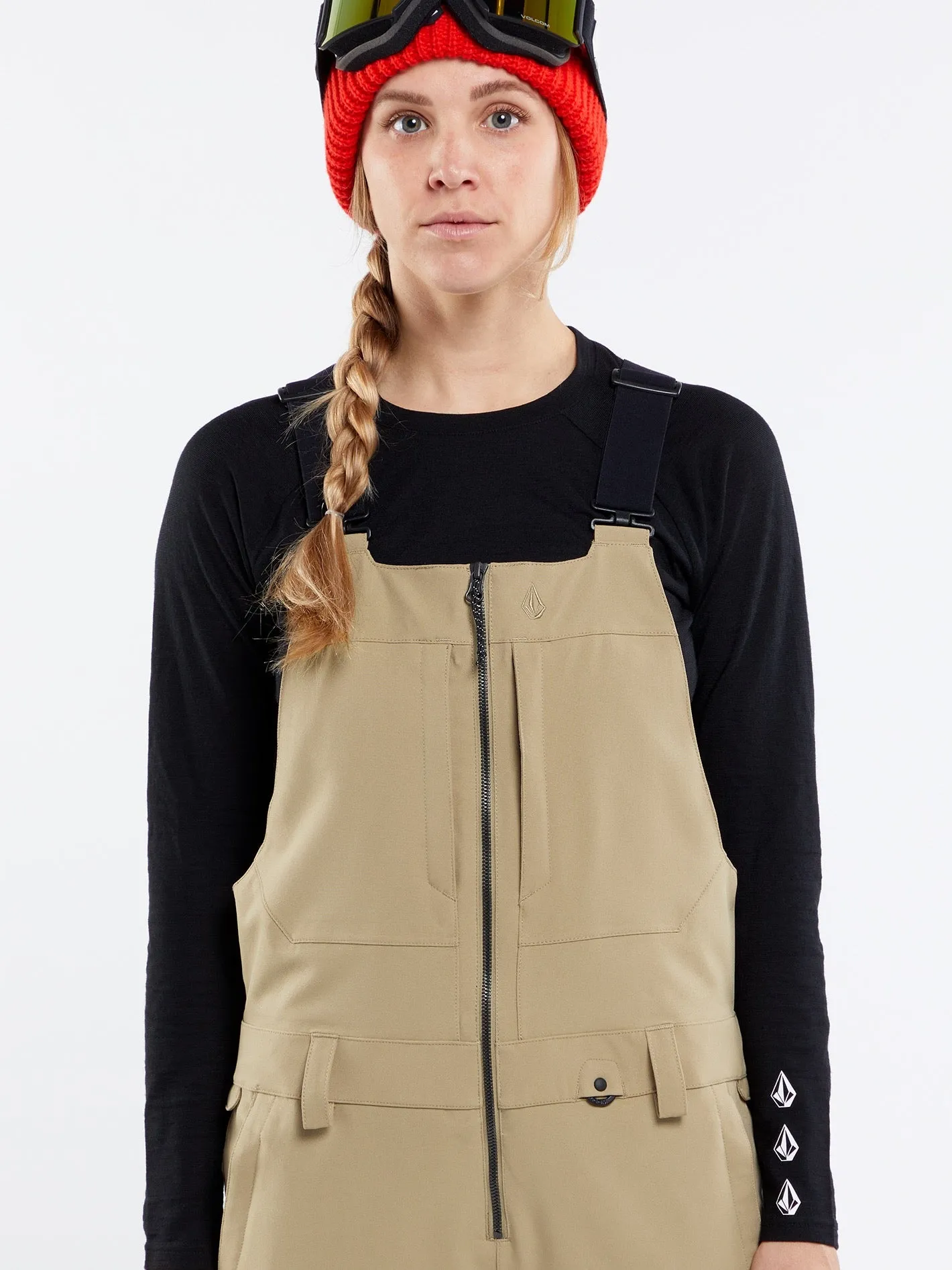 Womens Swift Bib Overalls - Dark Khaki sold by Volcom product image thumbnail 5