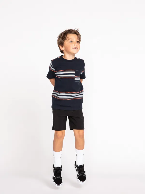 Little Boys Warsaw Crew Short Sleeve Shirt - Navy sold by Volcom