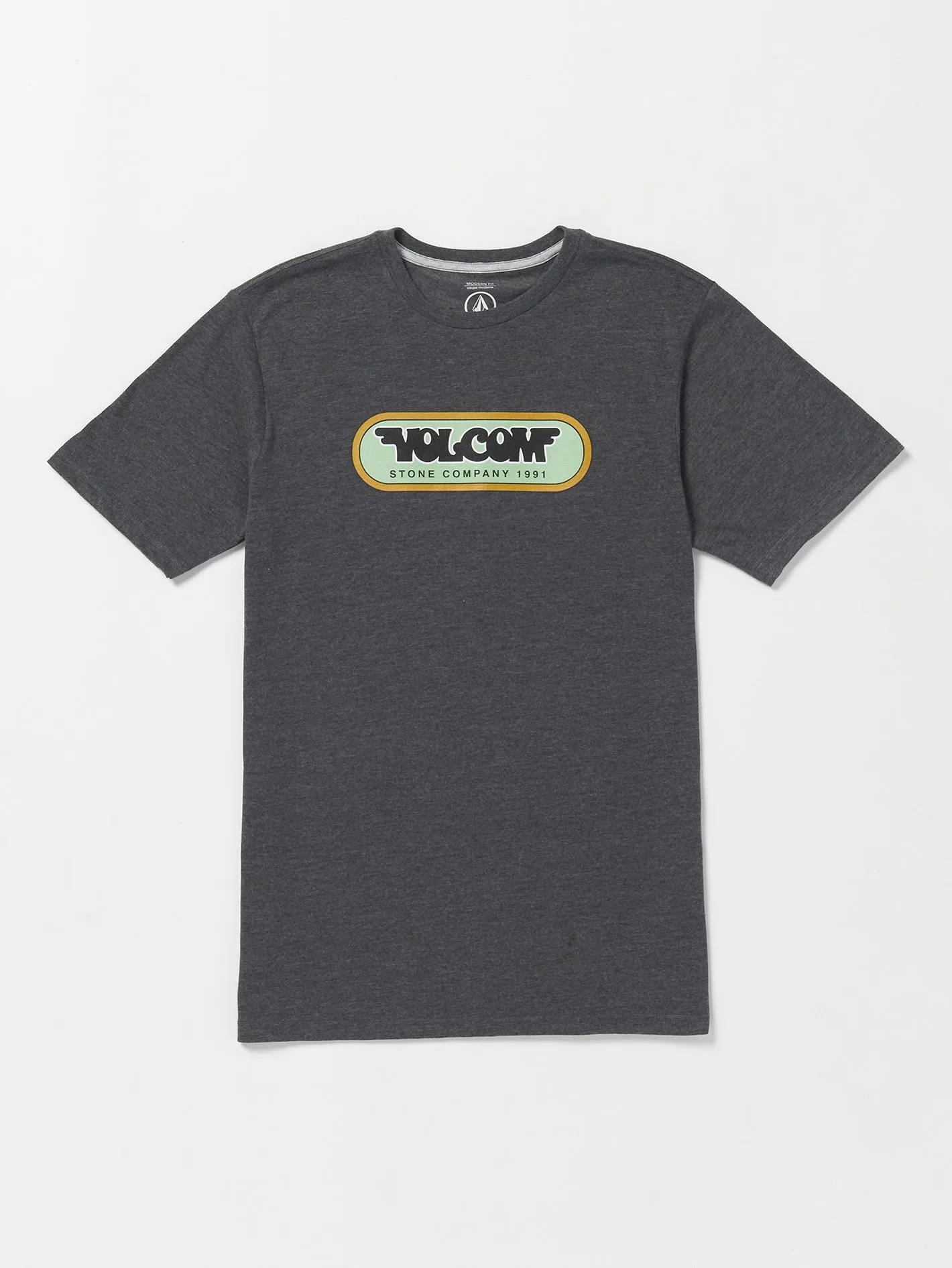 Heavy Gain Short Sleeve Tee - Dark Black Heather sold by Volcom