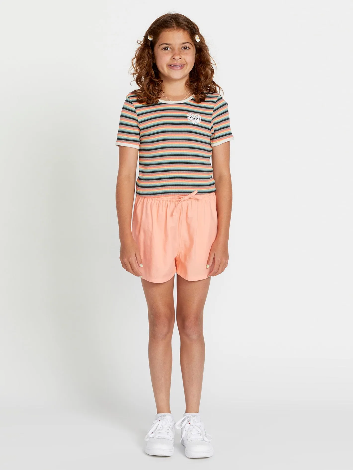 Girls Lived in Lounge Knit Short Sleeve Shirt - Reef Pink sold by Volcom product image thumbnail 2