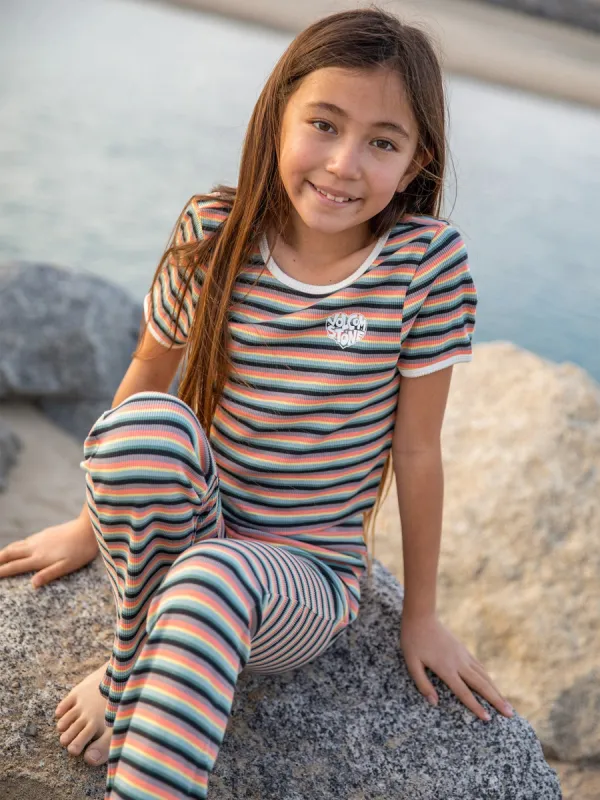 Girls Lived in Lounge Knit Short Sleeve Shirt - Reef Pink sold by Volcom