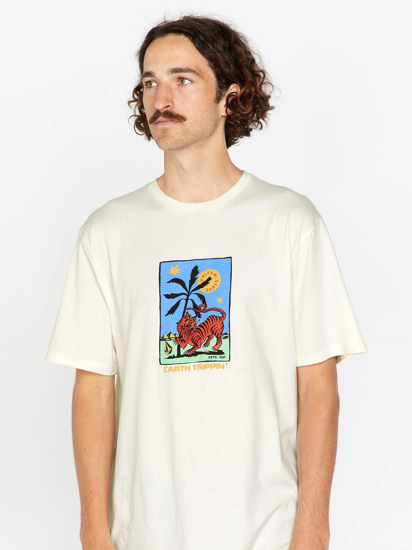 Tarot Tiger Fty Short Sleeve Tee - Off White sold by Volcom product image thumbnail 5