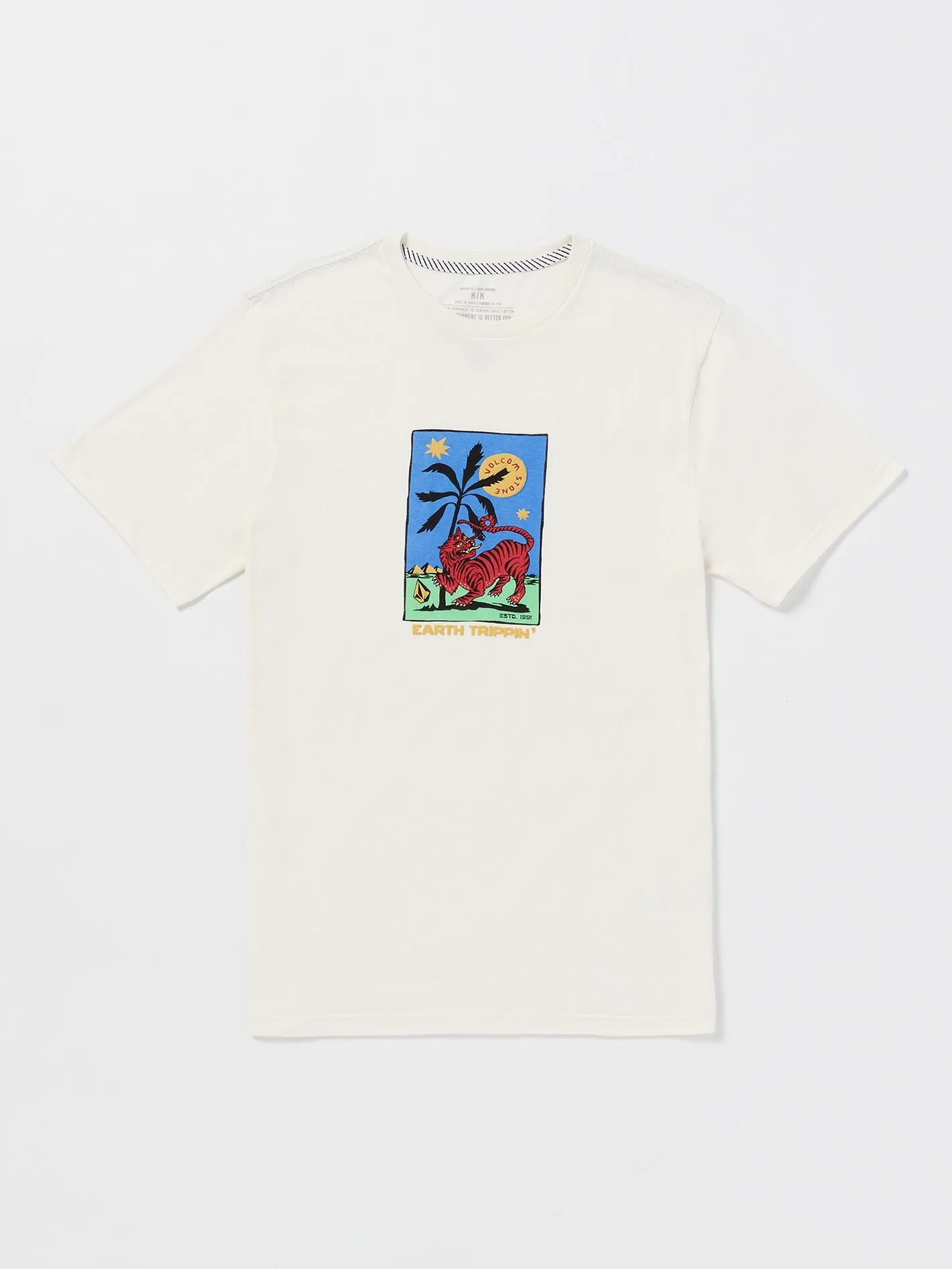 Tarot Tiger Fty Short Sleeve Tee - Off White sold by Volcom