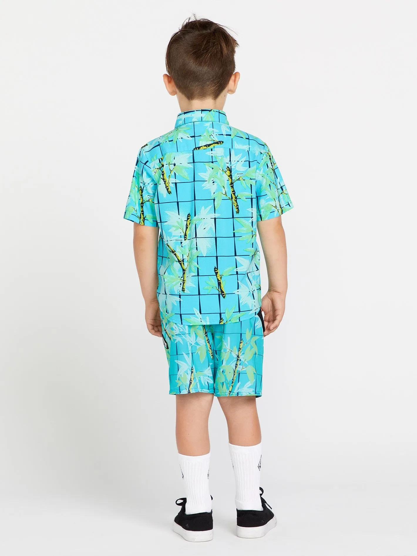 Little Boys Bamboozeled Floral Short Sleeve Shirt - Clearwater sold by Volcom product image thumbnail 4