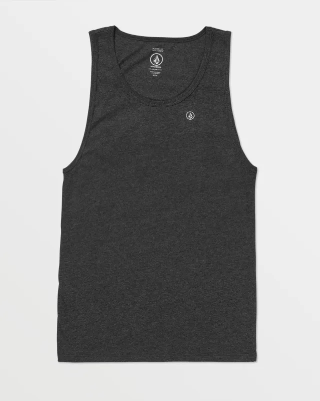 Solid Heather Tank - Dark Black Heather sold by Volcom