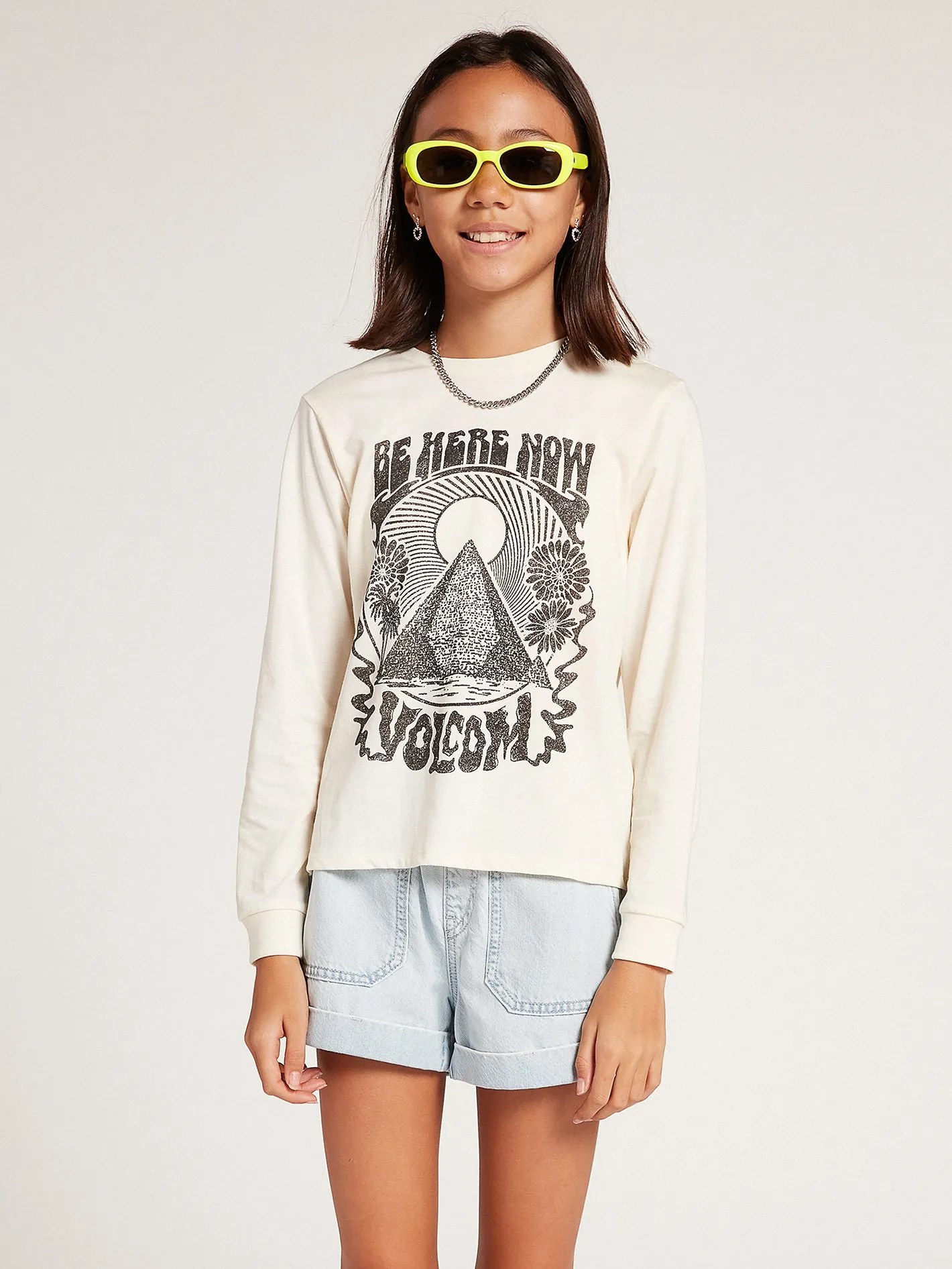 Girls Made From Stoke Long Sleeve Tee- Cloud sold by Volcom product image thumbnail 2