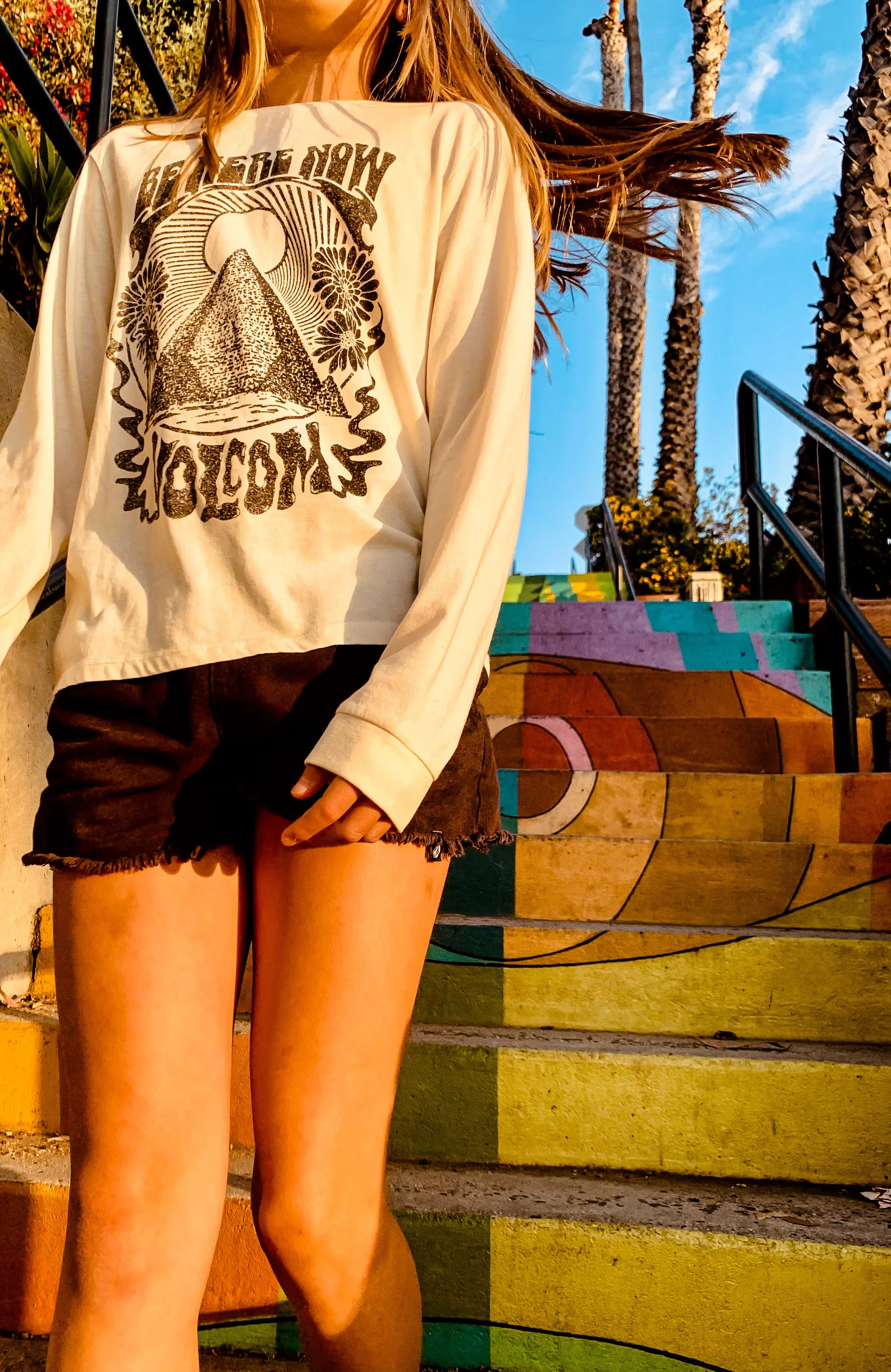 Girls Made From Stoke Long Sleeve Tee- Cloud sold by Volcom