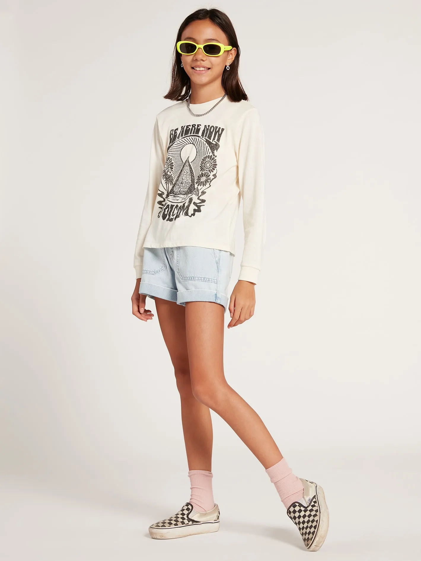 Girls Made From Stoke Long Sleeve Tee- Cloud sold by Volcom product image thumbnail 3
