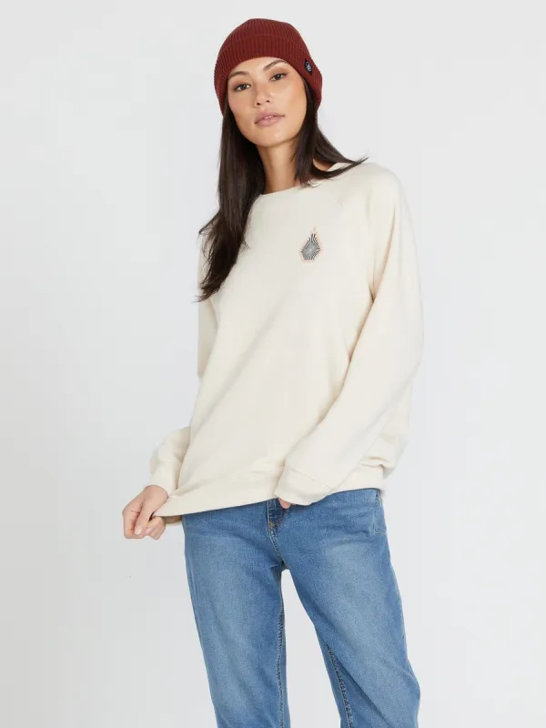 Stone Magic Boyfriend Crew Sweatshirt - Cloud sold by Volcom