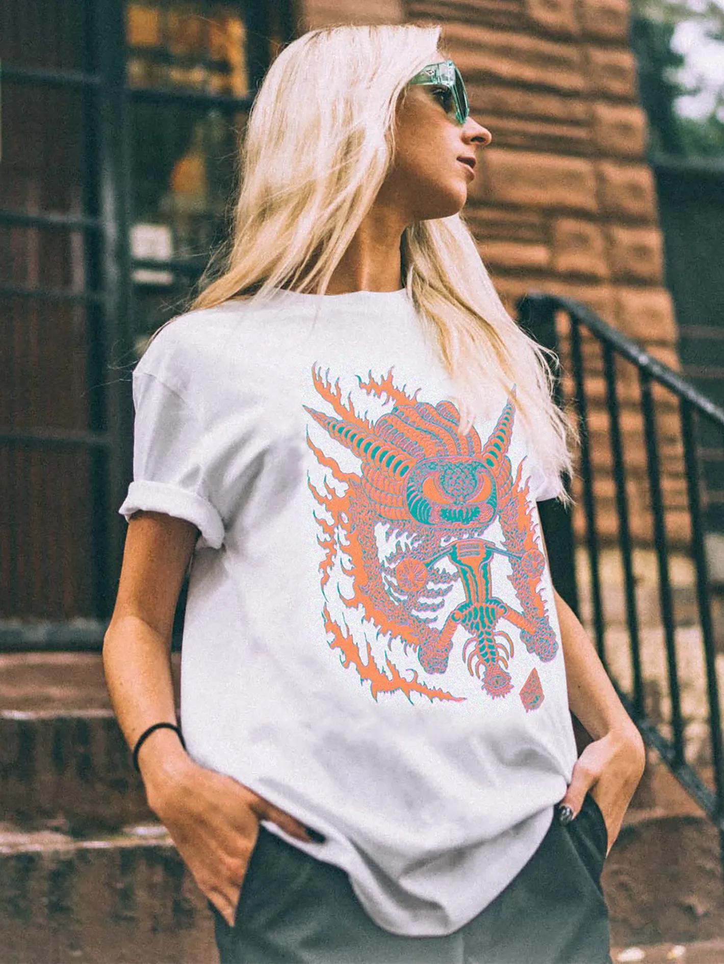 Featured Artist Tetsunori Short Sleeve Tee - White sold by Volcom