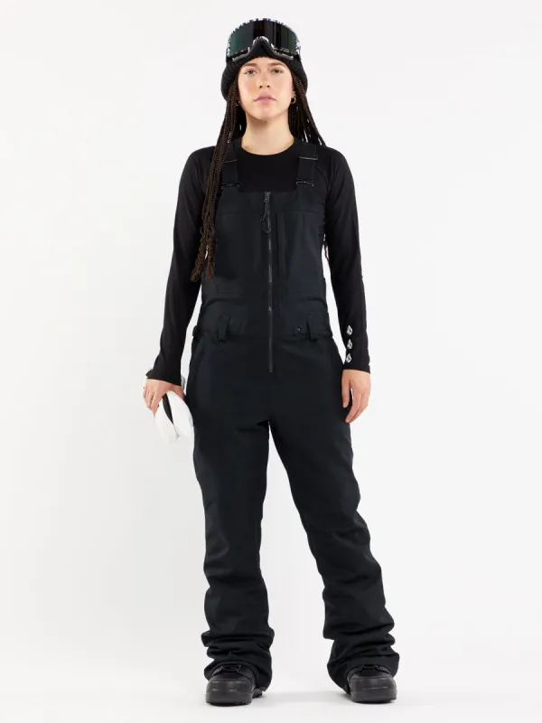 Womens Swift Bib Overalls - Black sold by Volcom
