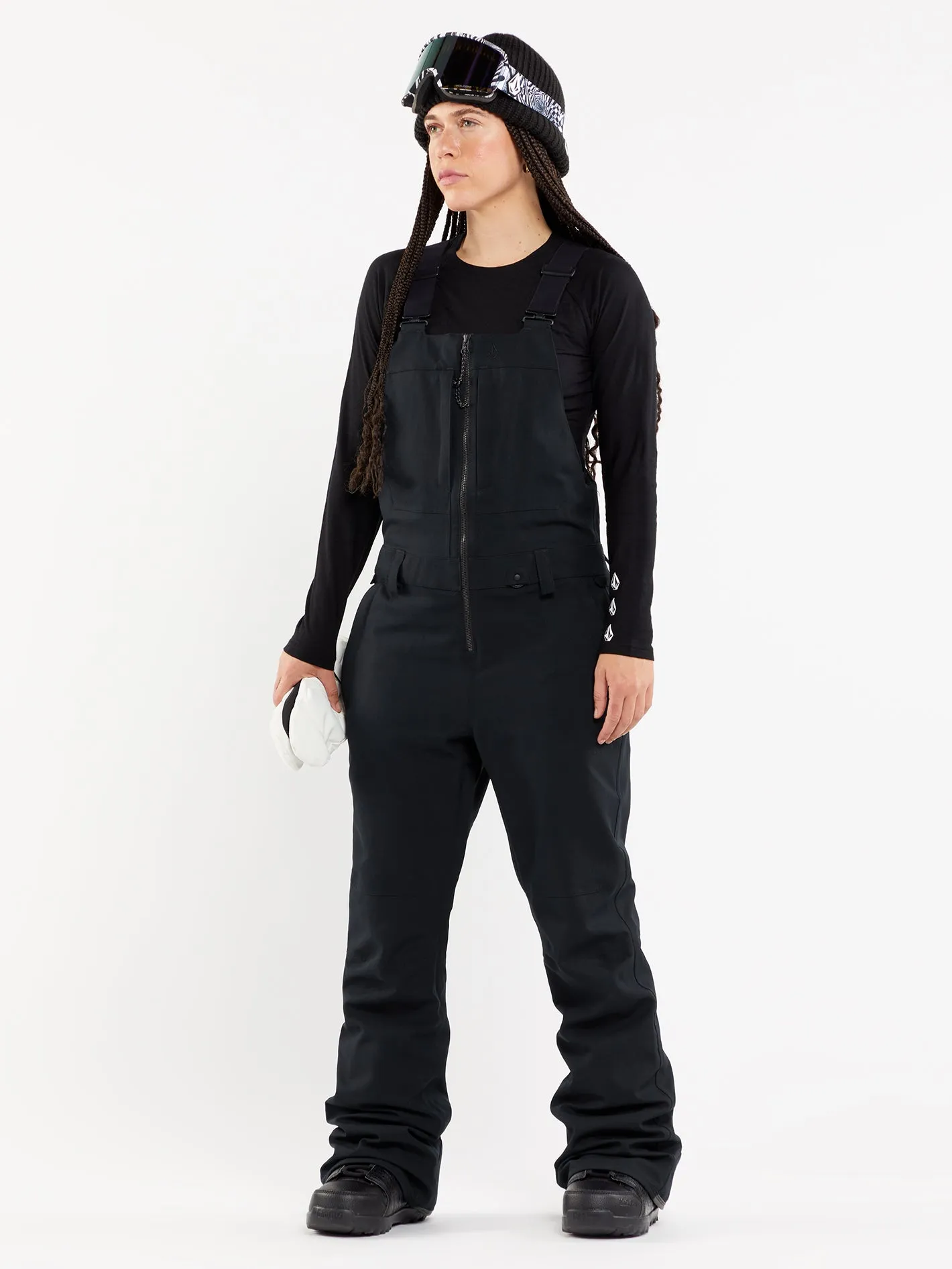 Womens Swift Bib Overalls - Black sold by Volcom product image thumbnail 2
