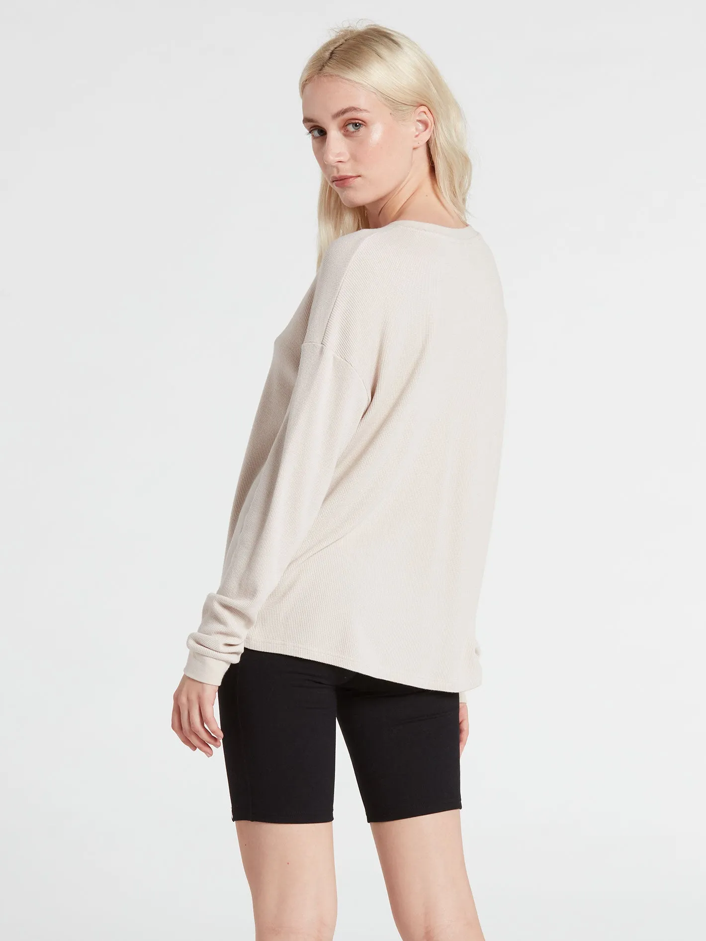 Lived In Lounge Thermal Long Sleeve Tee - Bone sold by Volcom product image thumbnail 2