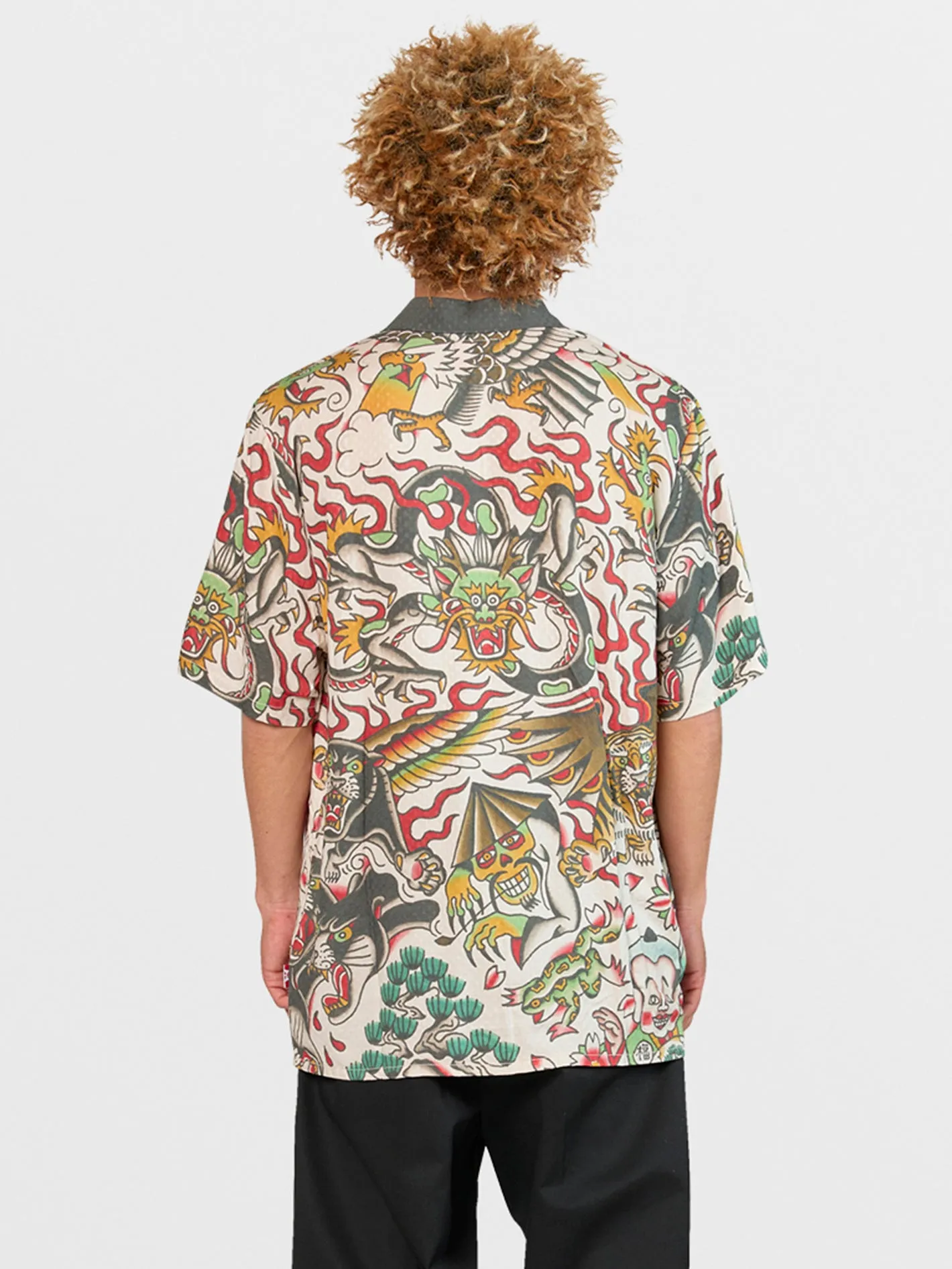 Tokyo True Featured Artist Yusuke Short Sleeve Shirt - Stone sold by Volcom product image thumbnail 4
