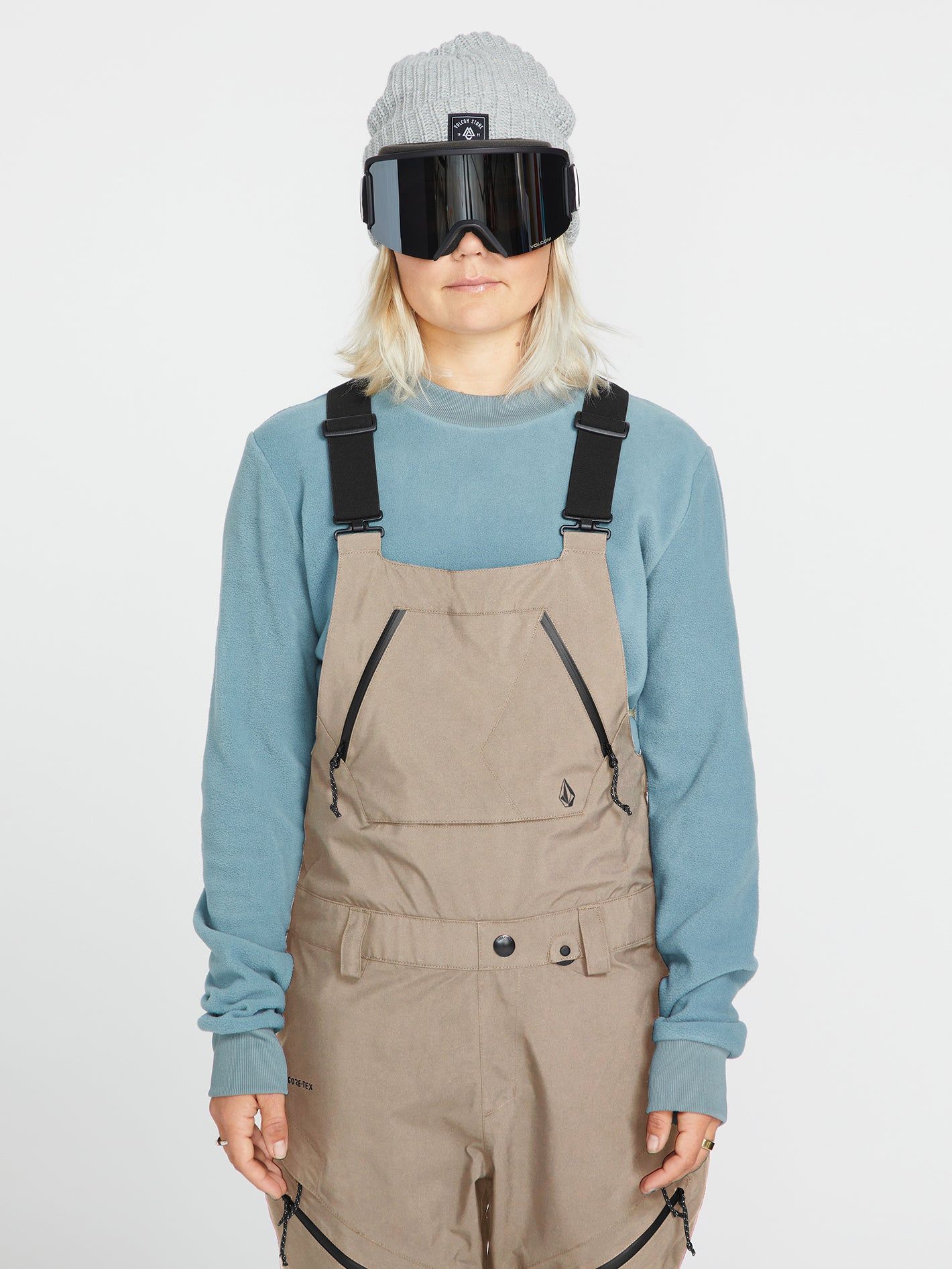 Womens Elm Stretch Gore Bib Overall - Sand (2022) sold by Volcom product image thumbnail 5