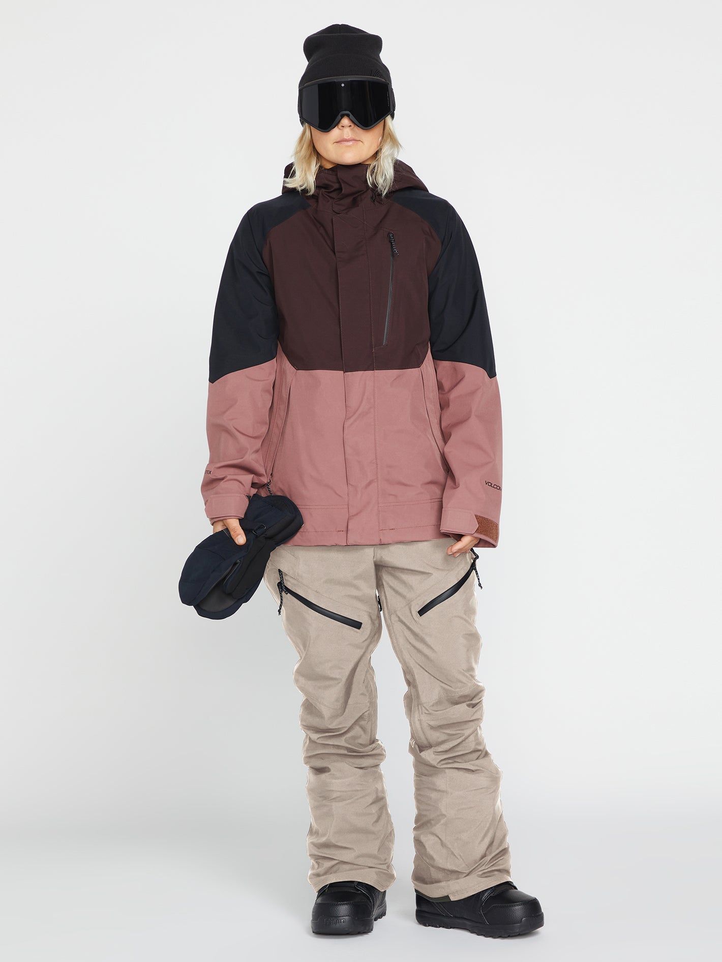 Womens Elm Stretch Gore Bib Overall - Sand (2022) sold by Volcom product image thumbnail 3