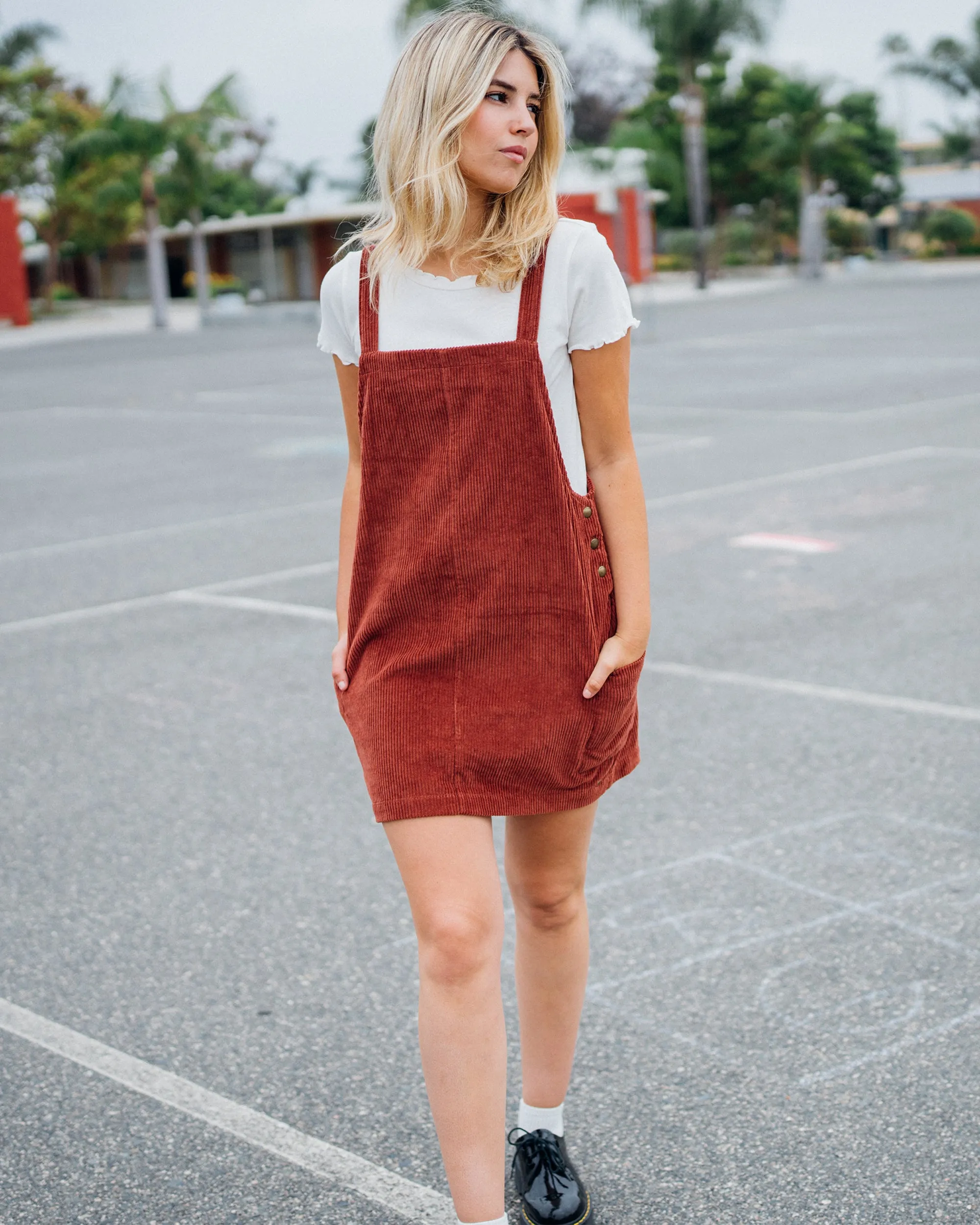 Power Chord Dress - Chestnut Brown sold by Volcom product image thumbnail 3