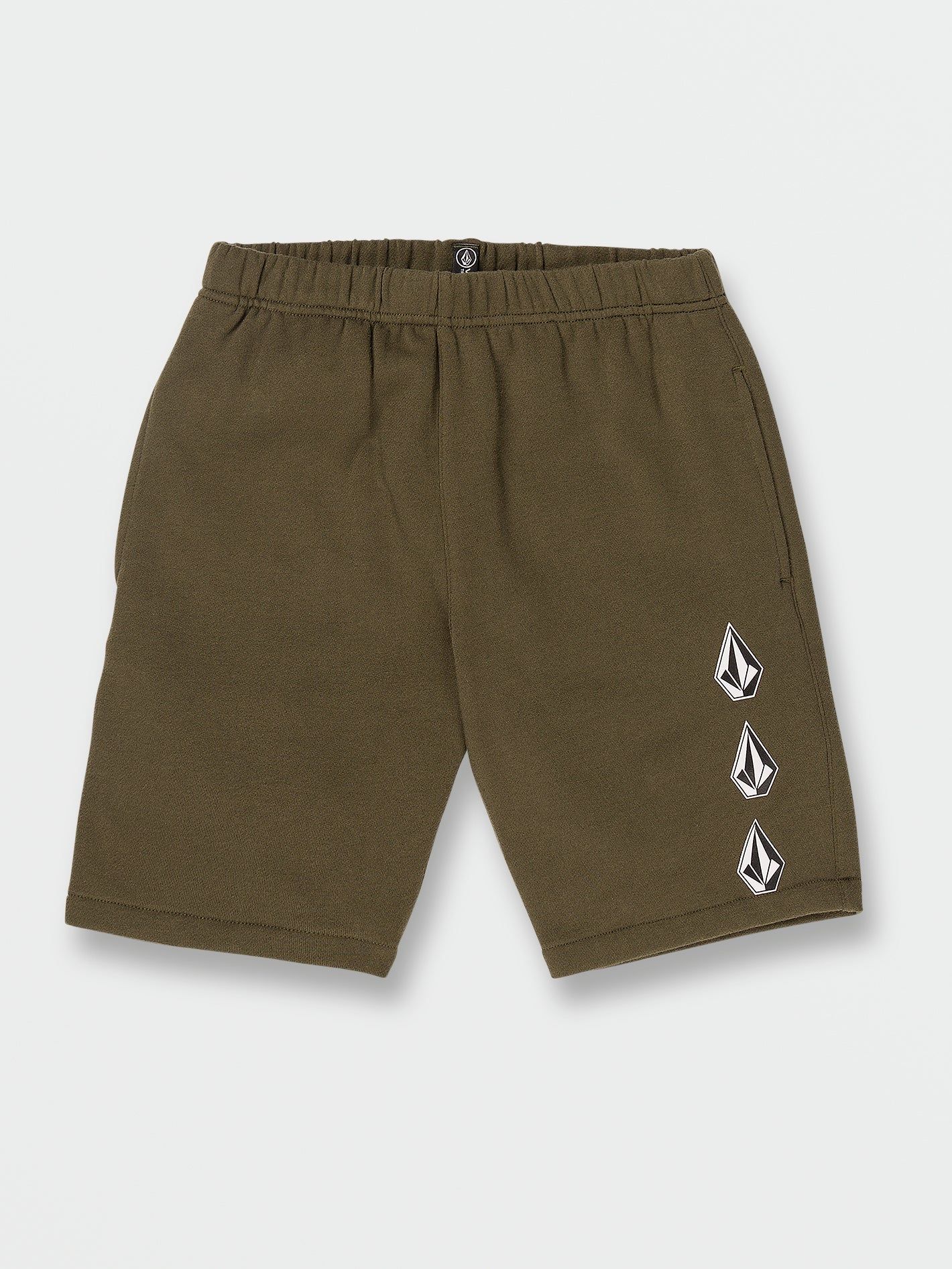Big Boys Iconic Stone Fleece Shorts - Military sold by Volcom