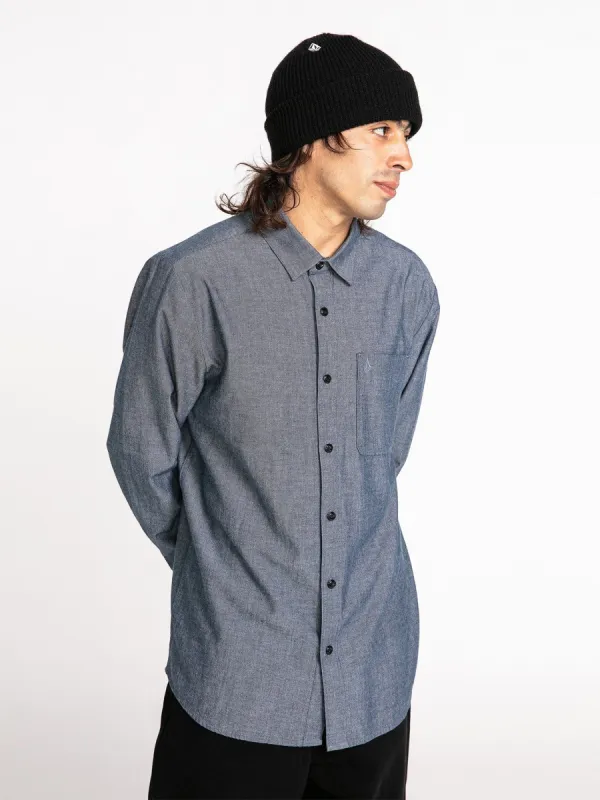 Date Knight Long Sleeve Shirt - Navy sold by Volcom