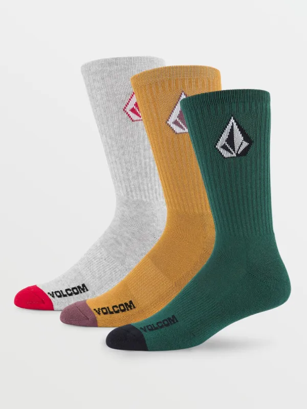 Full Stone 3 Pack Socks - Ranger Green sold by Volcom