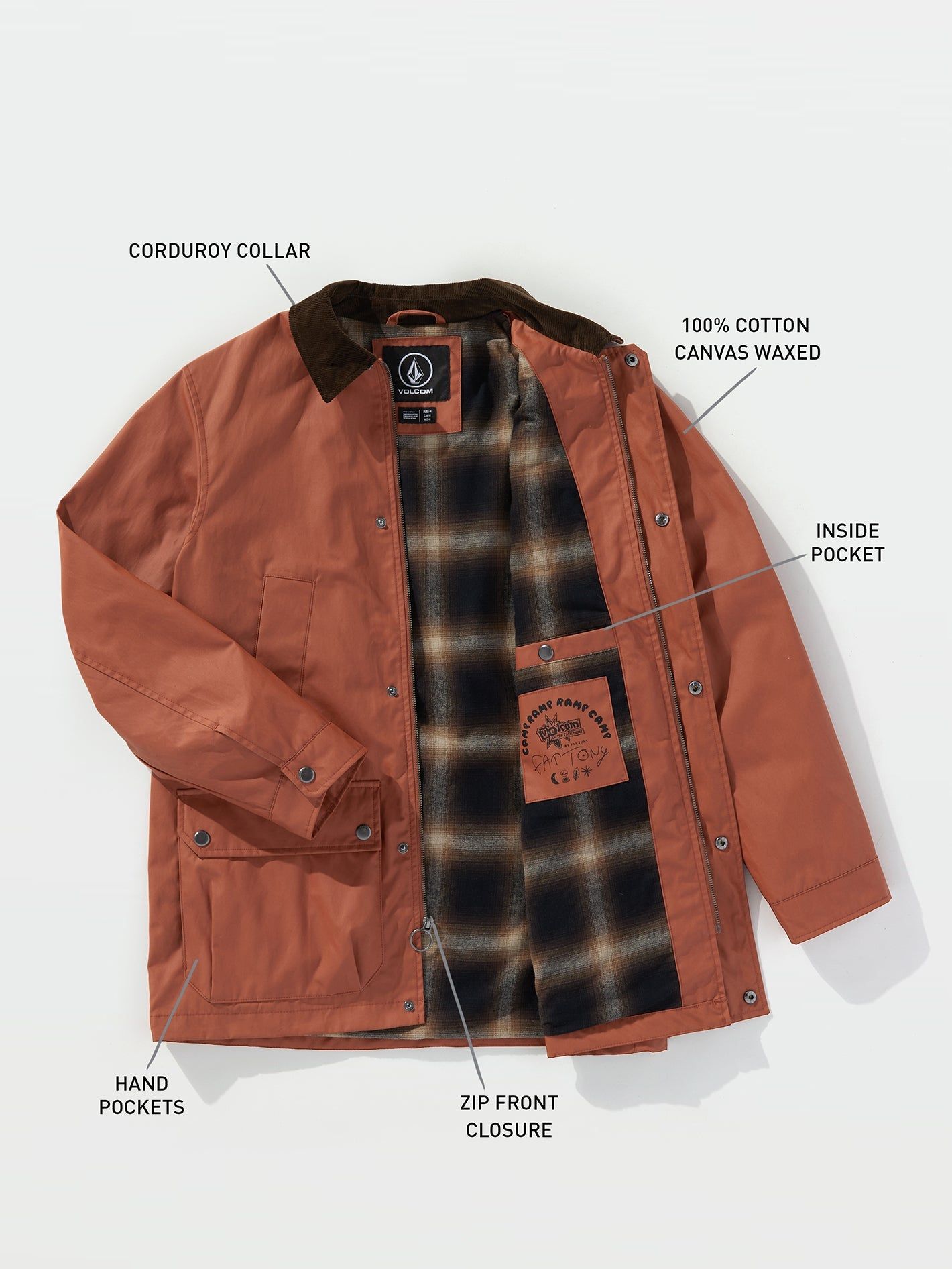 Volcom Entertainment Fat Tony Jacket - Rust sold by Volcom product image thumbnail 3