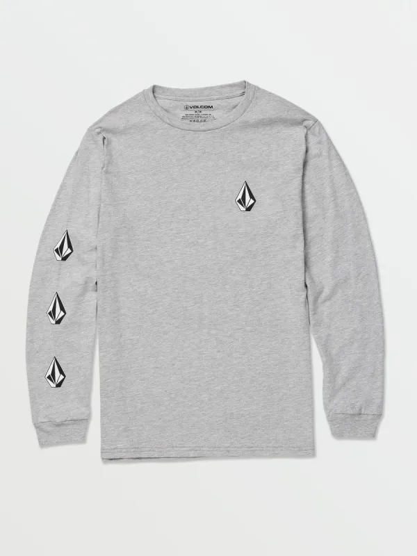 Iconic Stone Long Sleeve Tee - Heather Grey sold by Volcom