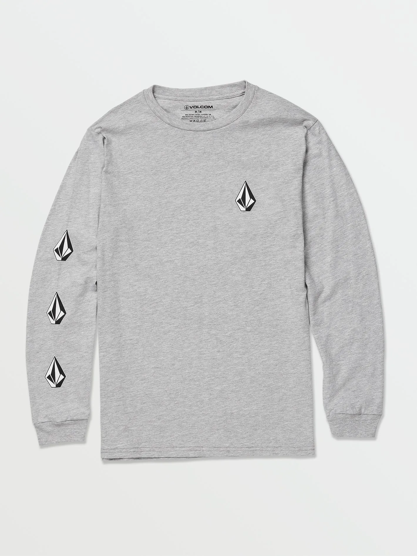 Iconic Stone Long Sleeve Tee - Heather Grey sold by Volcom