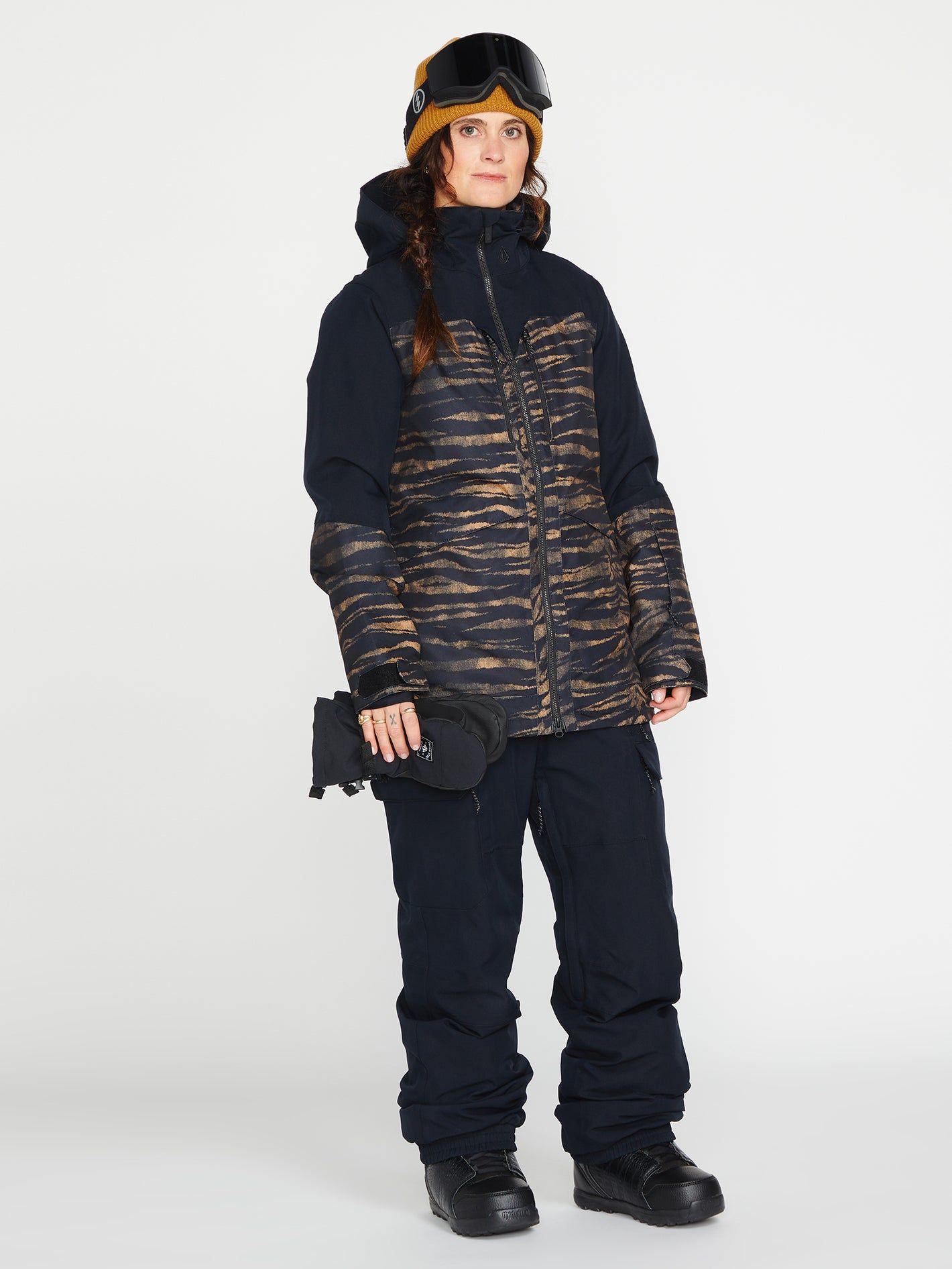 Womens Creston 3Dstretch Bib Overall - Black (2022) sold by Volcom