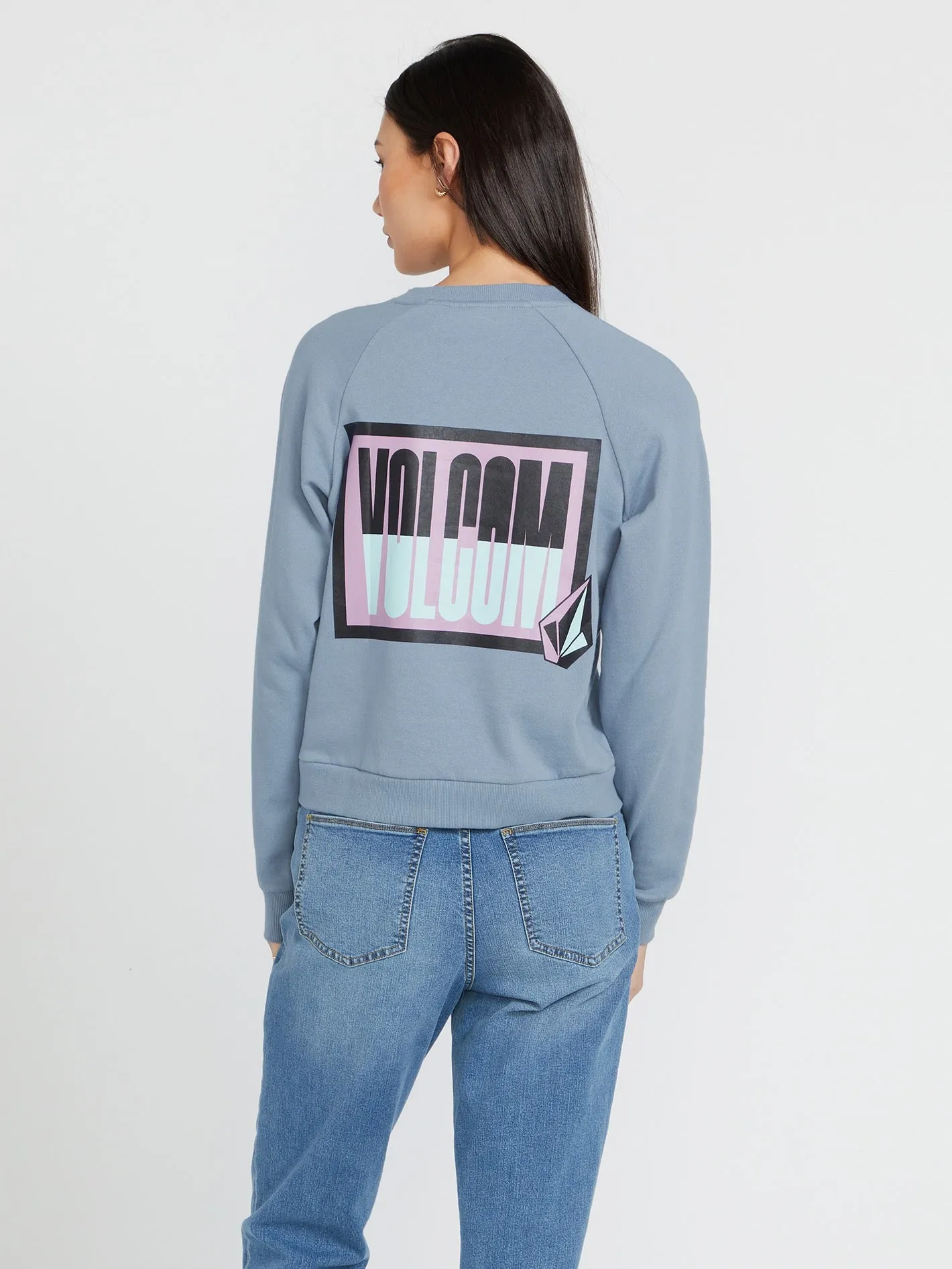 Truly Deal Crew Sweatshirt - Washed Blue sold by Volcom product image thumbnail 2