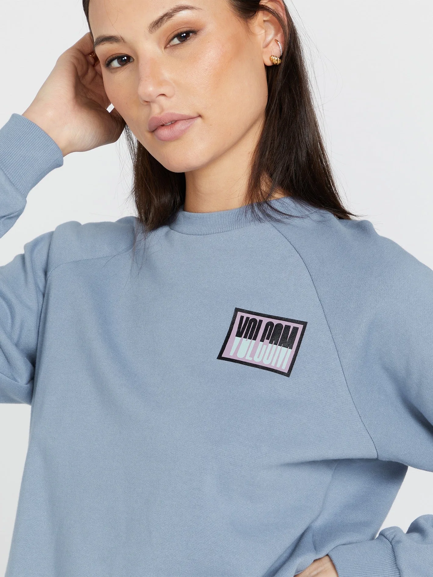 Truly Deal Crew Sweatshirt - Washed Blue sold by Volcom product image thumbnail 3