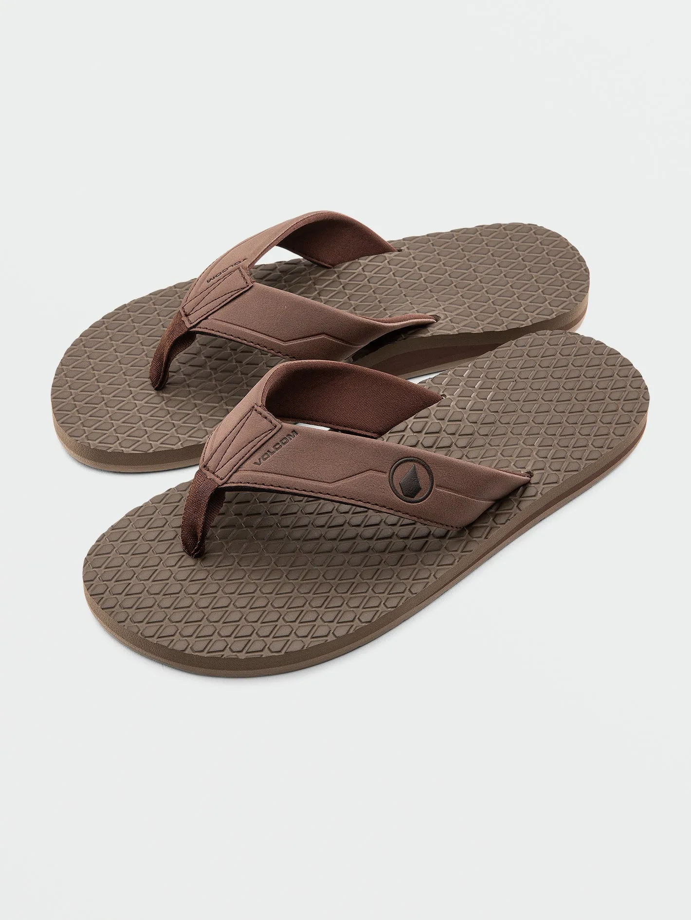 Eco Recliner 2 Sandals - Brown sold by Volcom