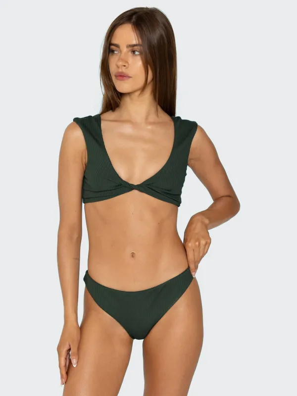 SET x Volcom: Sandy Cheeky Bikini Bottom - Deep Sea sold by Volcom