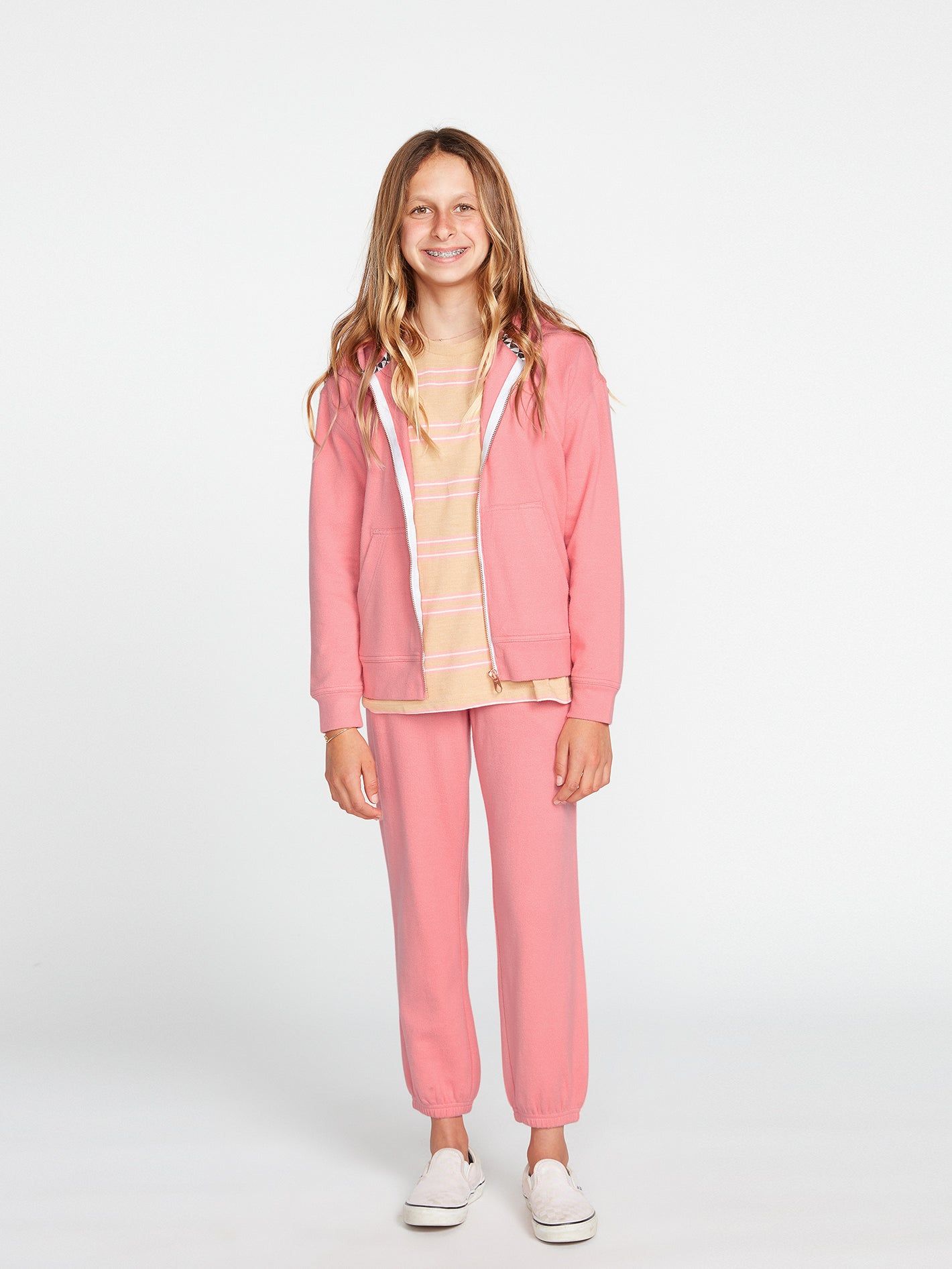 Girls Lived In Lounge Zip Fleece - Coral Haze sold by Volcom product image thumbnail 4