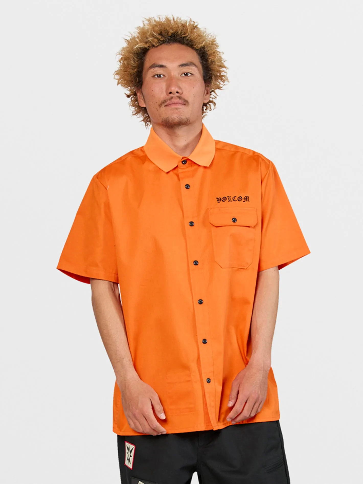 Tokyo True Featured Artist Yusuke Pocket Short Sleeve Shirt - Orange sold by Volcom product image thumbnail 3