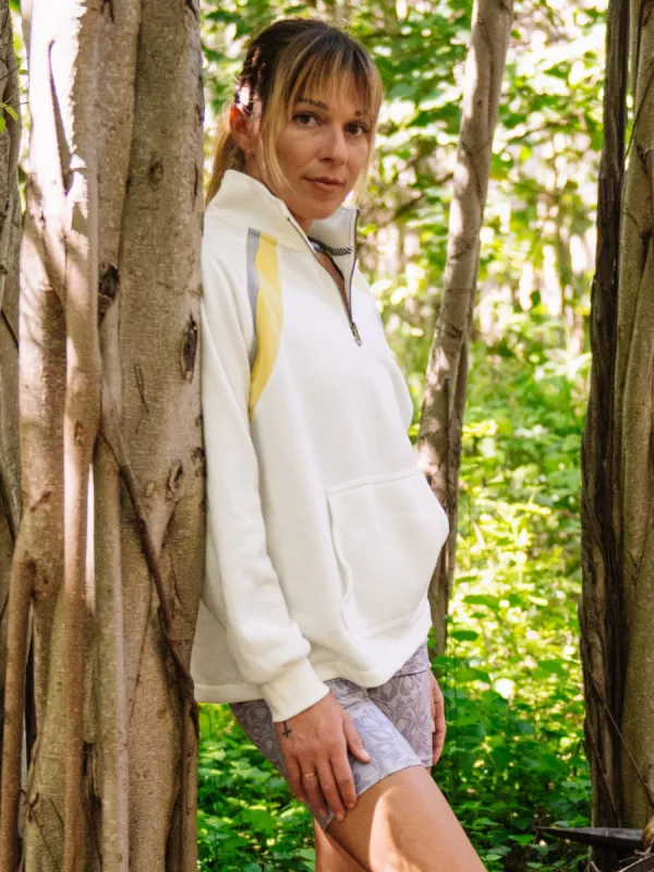 Stone Attack Mock Neck Pullover Sweatshirt - Star White sold by Volcom