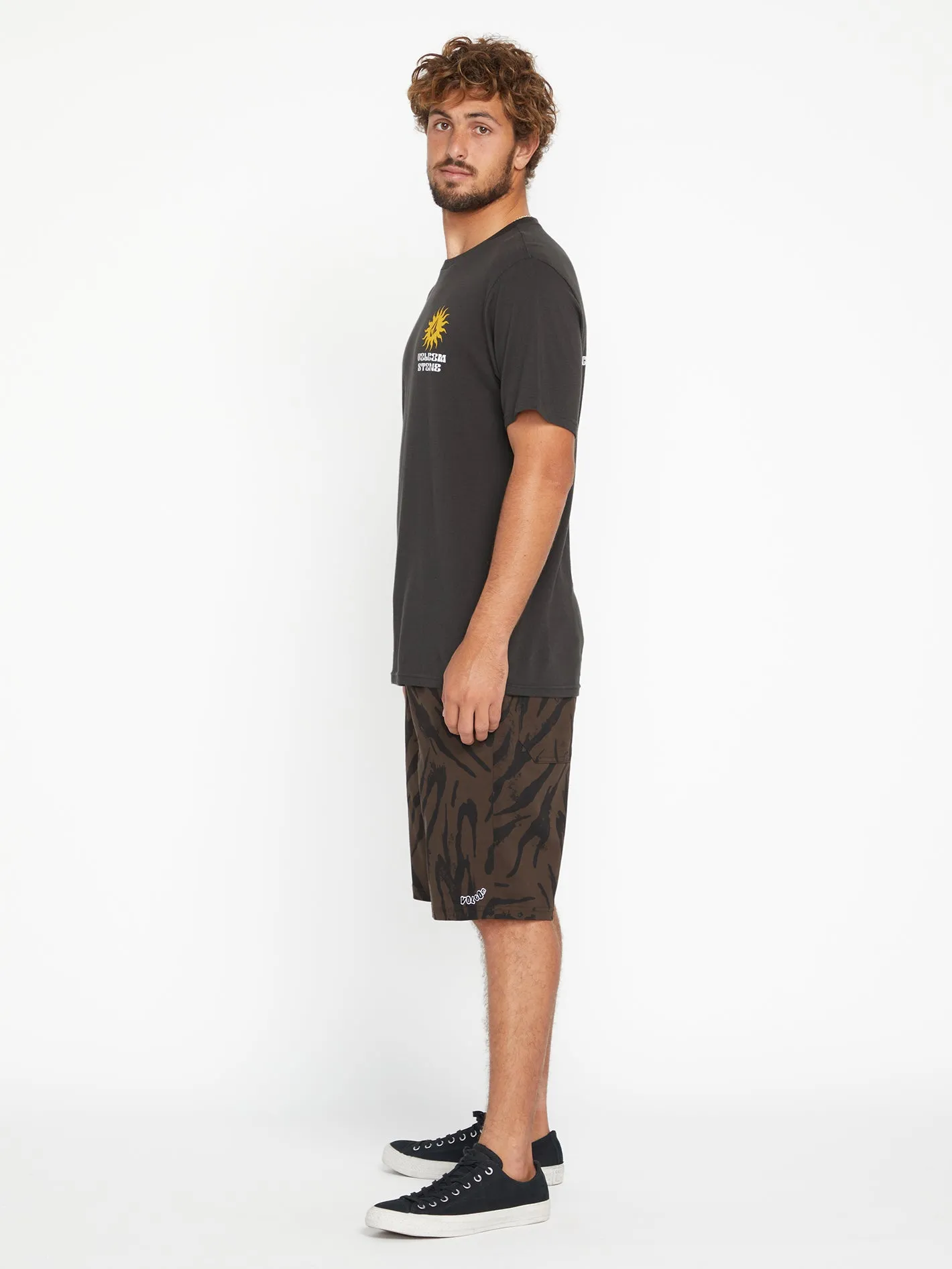 Outer Spaced Elastic Waist Shorts - Dark Brown sold by Volcom product image thumbnail 2