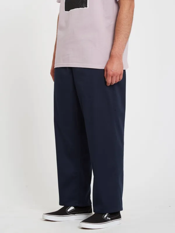 Outer Spaced Solid Elastic Waist Pants - Navy sold by Volcom