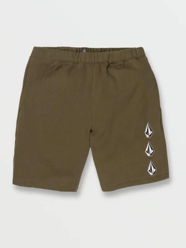 Iconic Stone Fleece Shorts - Military sold by Volcom