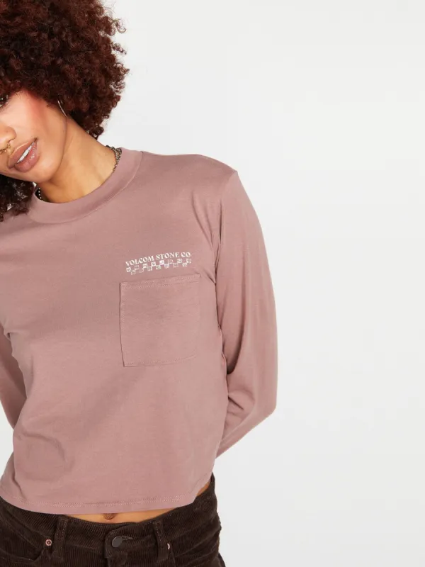 Pocket Dial Long Sleeve Tee - Raisin sold by Volcom