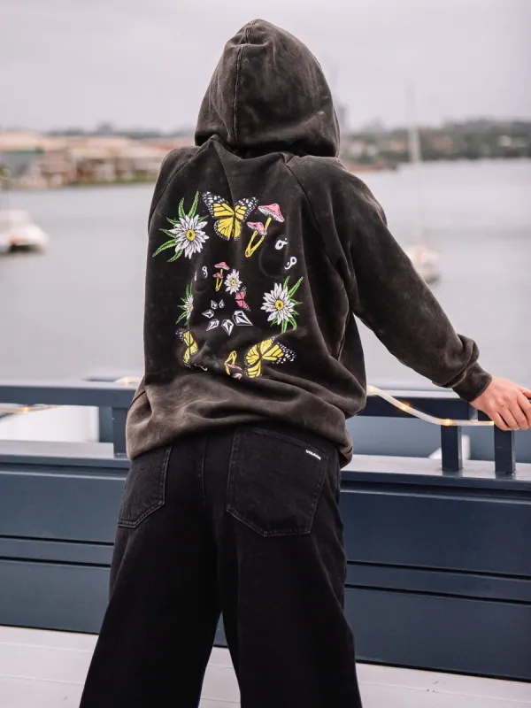 Truly Stoked Boyfriend Hoodie - Black sold by Volcom