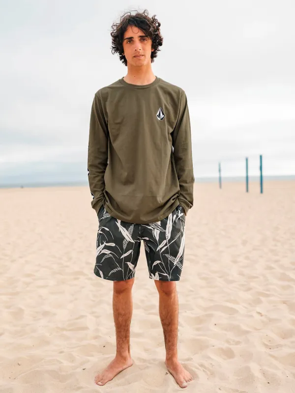 Iconic Stone Long Sleeve Tee - Military sold by Volcom
